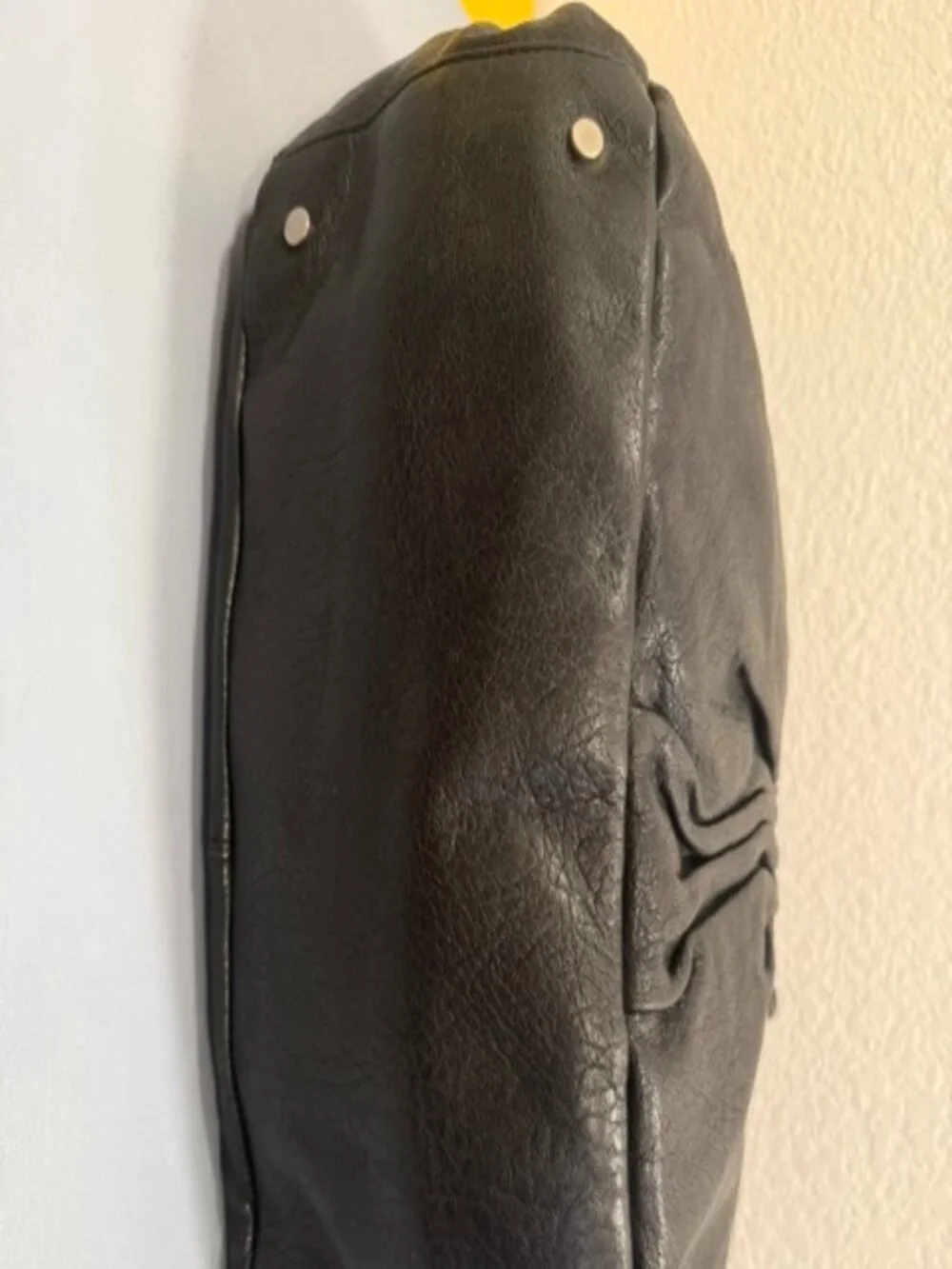 Botkier No. 13 NY Black Leather Chain Satchel Shoulder Bag Y2K